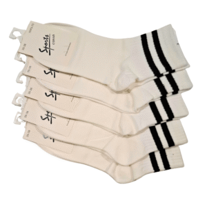 Białe damskie skarpetki sportowe – 5 par