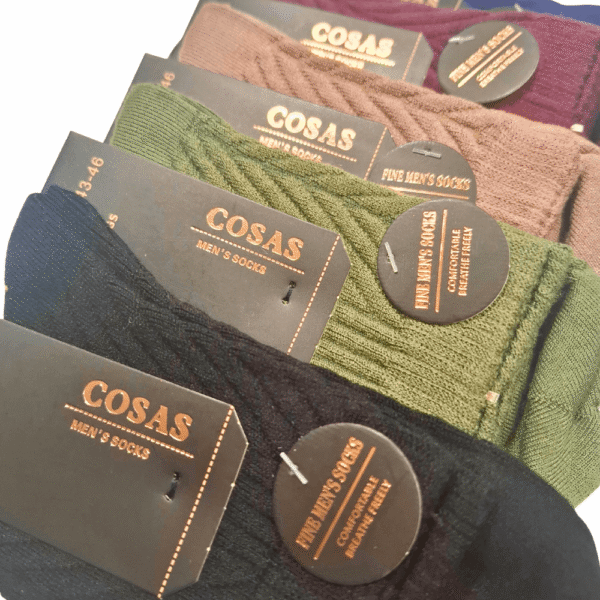 Męskie skarpety bawełniane z tłoczeniem