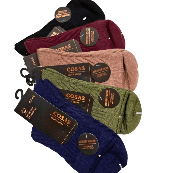 Zestaw męskich skarpet bawełnianych z tłoczoną strukturą