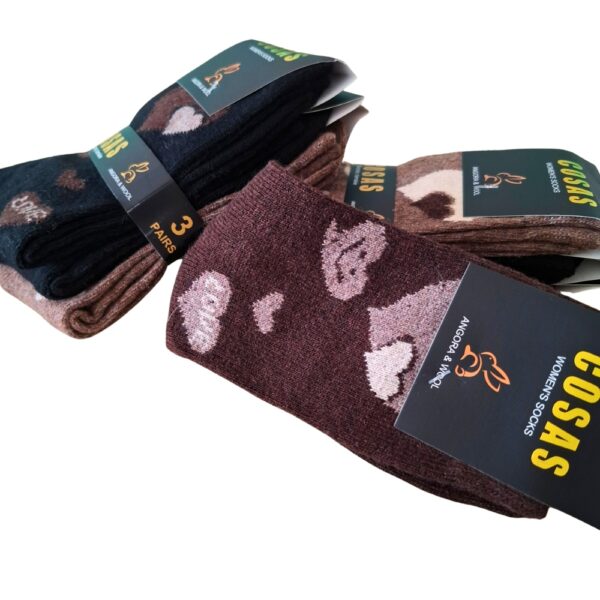 miękkie zimowe skarpety damskie angora wełna