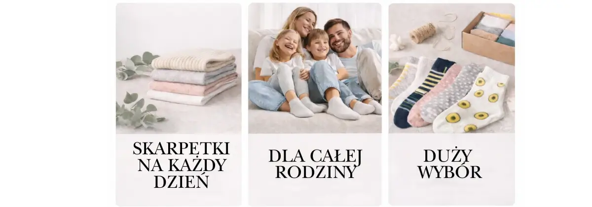 Obraz głowny przedstawiający skarpetki dla całej rodziny