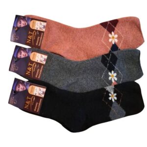 Damskie skarpety z angory bezuciskowe 3-pak