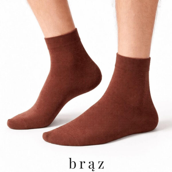 brązowe skarpety męskie zimowe