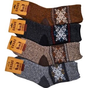 Skarpetki wełniane z angorą 4-pak