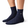męskie skarpety bawełniane granatowe wygląd na nodze długość klasyczna