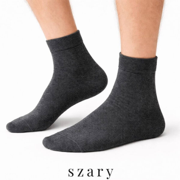 szare skarpety męskie z dodatkiem wełny