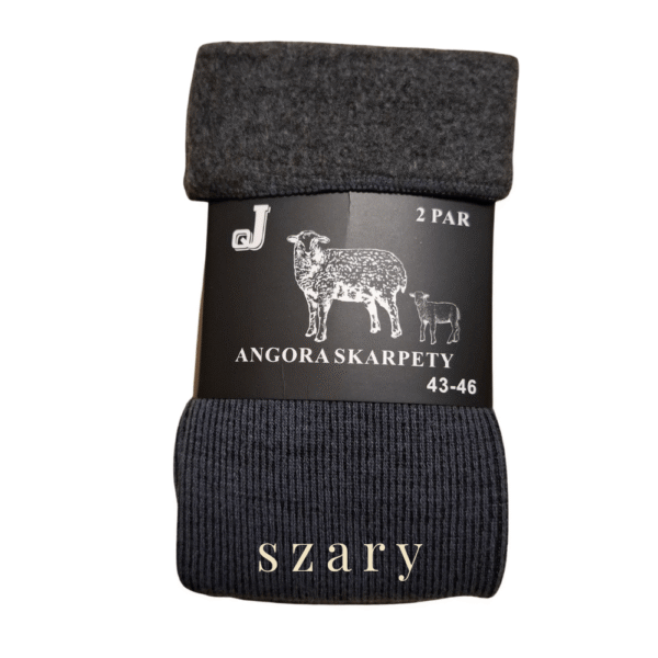 męskie skarpety z angory szare 2 pary
