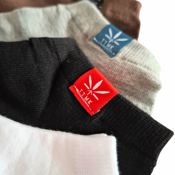 Męskie stopki bawełniane z naszywką – zestaw 5 par