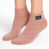 damskie skarpetki za kostkę LGC beżowe na nodze 1 para
