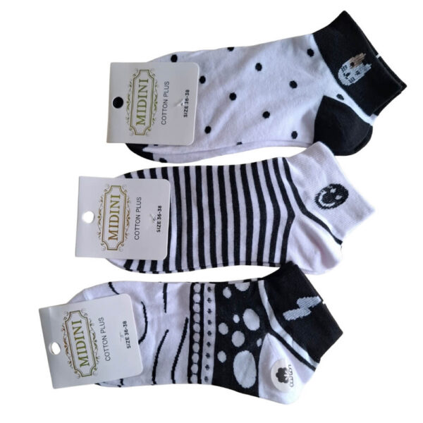 skarpetki damskie bawełniane 5 pak czarno białe 35-38 39-42