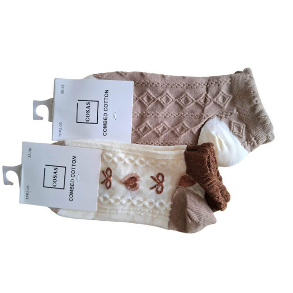 Stopki damskie bezszwowe mix kolorów 5 pak