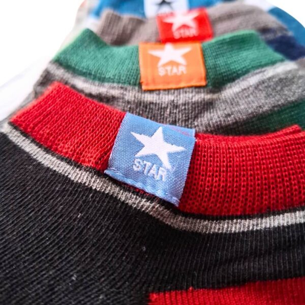 zbliżenie stopki męskiej z logo star bawełniane 5 par