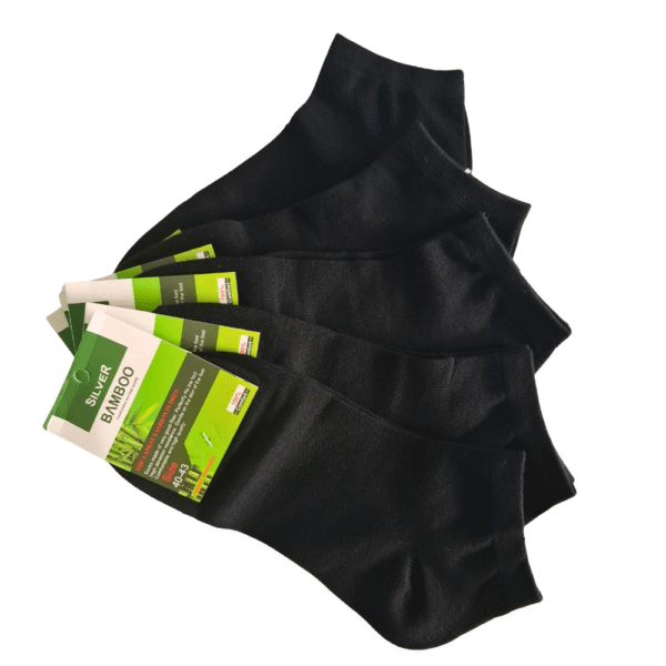 Zestaw męskich czarnych stopek bambusowych