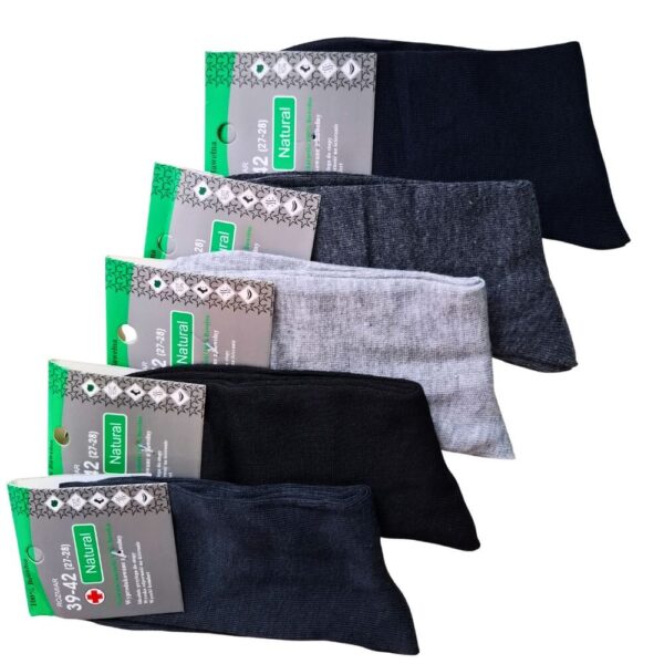 zestaw 5 par skarpet męskich bawełnianych 100% rozmiar 39-42