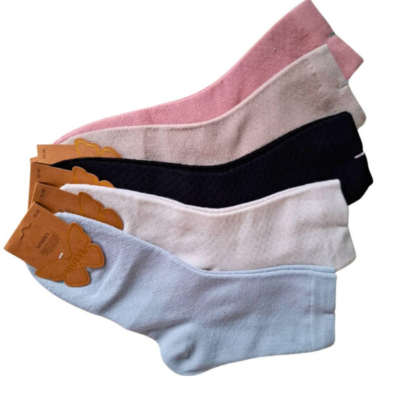 zestaw 5 par damskich skarpet klasycznych w pastelowych kolorach